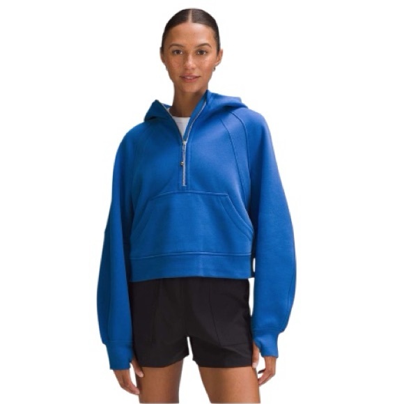 lululemon athletica Tops - Lululemon Scuba Cropped Oversized Half Zip Hoodie